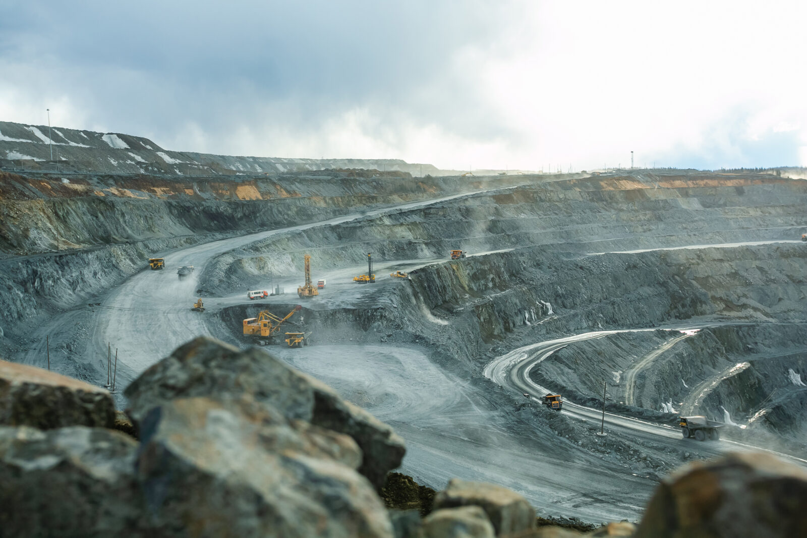 Heavy equipment in an quarry